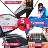 Combo Billiards Table Set for Home Game Room, 3.6x2ft 5-in-1 Combination Pool Table of Accessories, Hockey/Foosball/Pool/ping Pong/Basketball - 4 of 4