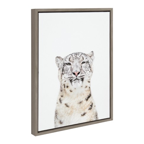 Prowling Kitty in Snow high quality Gallery Canvas Wraps, Horizontal Frame