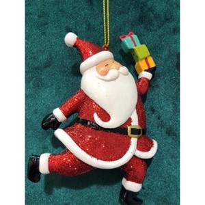 Season's Designs Christmas Tree 4In Santa W/ Gift Ornament - 1 of 1
