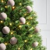 9ct 80mm Christmas Flocked Ball Ornament Set Gray - Wondershop™ - 2 of 3