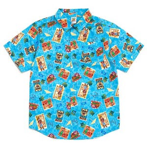 Disney Toy Story Big Boys' Hawaiian Print Short Sleeve Woven Shirt