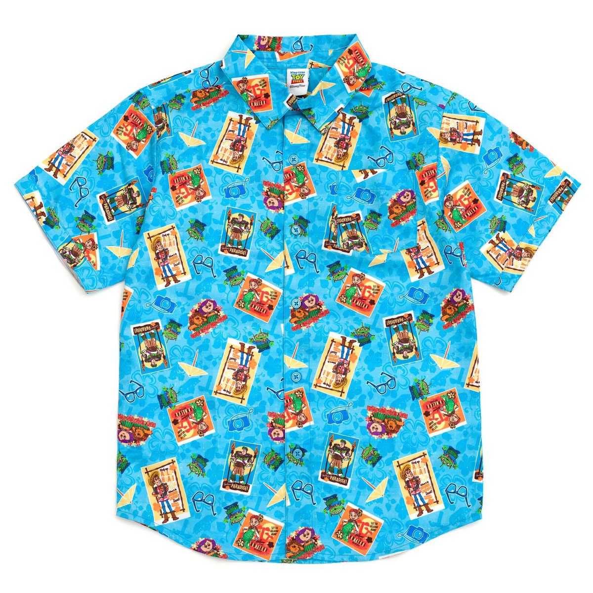 Disney Boys' Short Sleeve Button-Down Shirt Little Kid to Big Kid