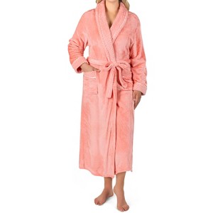 PAVILIA Soft Plush Women Fleece Robe, Cozy Warm Housecoat Bathrobe, Fuzzy Female Long Spa Robes - 1 of 4