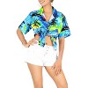 LA LEELA Hawaiian Shirts Womens Casual Summer Beach Blouses Shirt Blouse Short Sleeve Tropical Vacation Tops Shirts Tank Top Women - 2 of 4