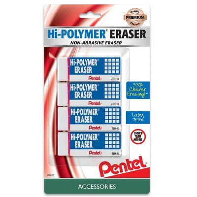 Pentel Hi-Polymer Erasers - 4ct