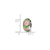 Black Bow Jewelry Pink / Green Glass Sterling Silver Bead Charm - 2 of 3