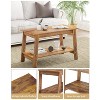 Jojoka 31.49" Rectangular Coffee Table with 2 Storage Shelves, Wood Living Room Table for Small Spaces, Apartment, Home, Office and Balcony - 4 of 4