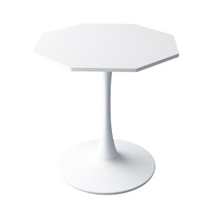 Vynxaria Dining Tables - 31.50" White Octagonal Coffee Table for Modern Spaces - 1 of 4
