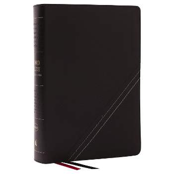 Nkjv, Word Study Reference Bible, Bonded Leather, Black, Red Letter, Comfort Print - by  Thomas Nelson (Leather Bound)