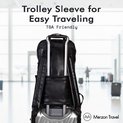 Merzon Travel Merzon Milan Faux Leather Travel Backpack Stylish Laptop Backpack for Daily Carry & Travel Black — фото 3