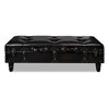 vidaXL Storage Bench 43.7 in. Dark Brown Solid Wood Pine&Faux Leather - 3 of 4