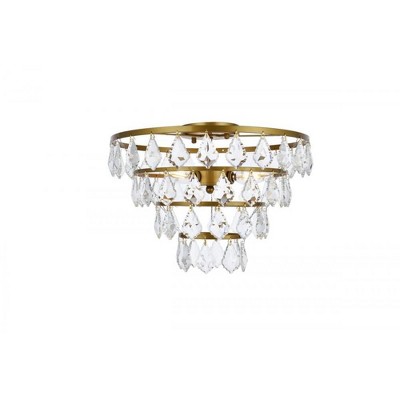 Elegant Lighting Ella 16 inch flush mount in brass