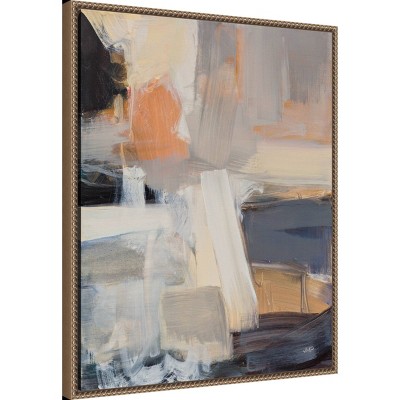 23"x28" Beale Street Abstract I Canvas Wall Art with Bronze Frame