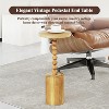 JIONJOY Oak Pedestal Side Table - Wood Round Drink Table for Living Room & Bedroom - 4 of 4