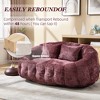 MOONMISS Giant Bean Bag Chair Couch, 57''W Oversized Bean Bag Sofa with Foam Filler, Lazy Loveseat Chair with 2 Pillows for Living Room - 2 of 4