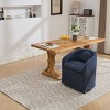 Modern Dining Chair 1pk ,Chenille Dining Chair With Universal Wheels for Dining Room Or Living Room-Tanpinhause - 2 of 4