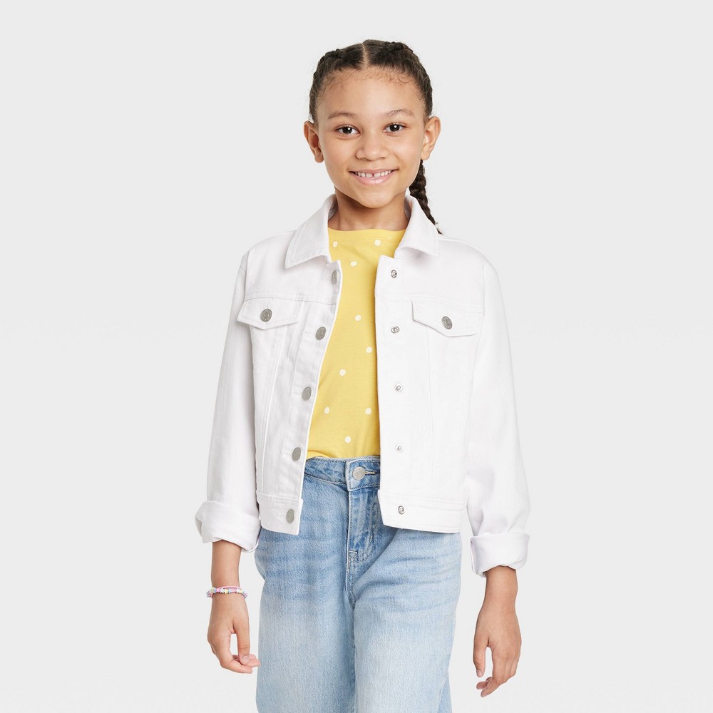 Girls' Denim Jacket - Cat & Jack™ White M