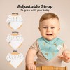 8pk Organic Baby Bandana Bibs, Baby Drool Bibs for Baby Boy, Girl, Baby Bibs for Infant, Newborn - 3 of 4
