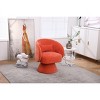 TIRAMISUBEST Swivel Accent Chair Armchair, Round Barrel Chair in Fabric for Living Room Bedroom(Orange) - 2 of 4