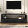 UNISOAR Stylish TV Stand with Ample Storage Grey/Black/Brown - 3 of 4