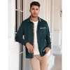 Mens Corduroy Shirts Jacket Button Down Long Sleeve Plaid Cuffs Work Casual Shirts Shackets with Pocket - 2 of 4