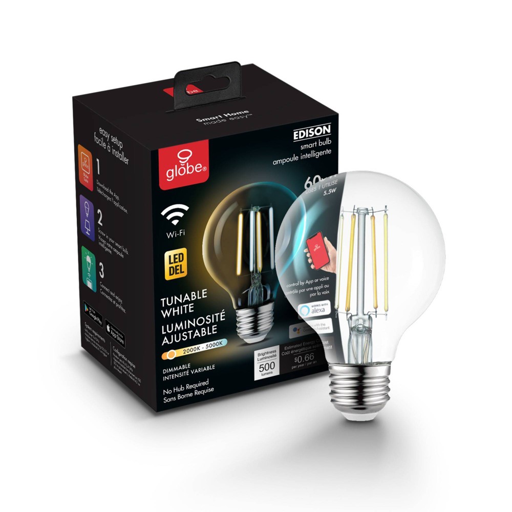 Photos - Light Bulb Smart 60W Equivalent Vintage Filament Tunable White LED Wi-Fi Enabled Voic