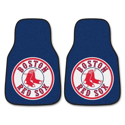 MLB Boston Red Sox Carpet Car Mat Set - 2pc