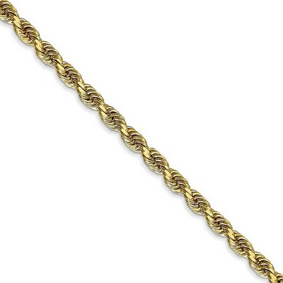 Black Bow Jewelry 3.25mm 10k Yellow Gold D/C Quadruple Rope Chain Necklace