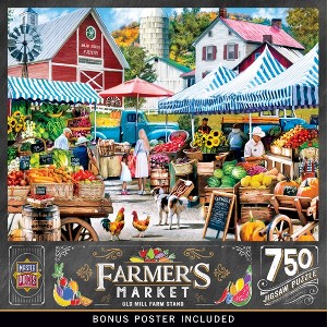MasterPieces 750 Piece Jigsaw Puzzle - Old Mill Farm Stand - 18"x24" - 1 of 4