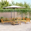 vidaXL - Patio Pallet Sofa Set 5 Piece - Outdoor Conversation - Solid Acacia Wood - Modular Garden, Patio, Deck, Terrace Furniture Set - Brown Dark - 2 of 4