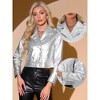 Allegra K Women's Double-breasted Long Sleeve Notch Lapel Y2K Disco Jacket - 2 of 4