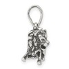 Black Bow Jewelry Sterling Silver Leo the Lion Zodiac 3D Antiqued Pendant - 2 of 4