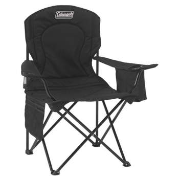 Coleman Quad Portable Camping Chair with Built-In Cooler - Black