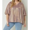 Women's Chrome Bell Sleeve Tunic - entro - 4 of 4