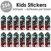 Big Dot of Happiness Christmas Pajamas - Holiday Plaid PJ Party Favor Kids Stickers - 16 Sheets - 256 Stickers - 2 of 4