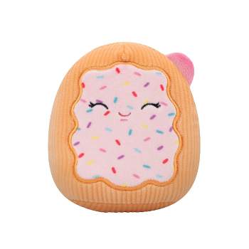 Squishmallows 3.5" Fresa The Toaster Pastry Squeaky Plush Dog Toy