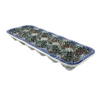 Blue Rose Polish Pottery Athena Egg Tray - 12 Count