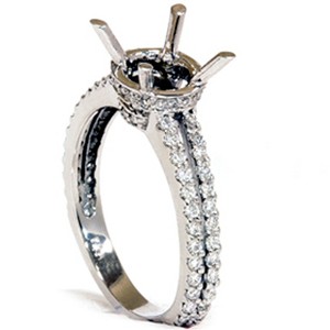 Pompeii3 3/4ct SI Diamond Semi Mount Engagement Ring 14K Setting - 1 of 4