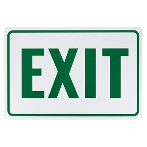 Unique Bargains Aluminum Reflective Rust Free Waterproof Exit Sign 1 Pc - 1 of 4