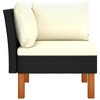 vidaXL 3 Piece Patio Lounge Set Poly Rattan and Solid Eucalyptus Wood - 4 of 4