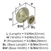 Amerock Edona Cabinet or Furniture Knob, 1-1/4 inch (32mm) Diameter - 2 of 3