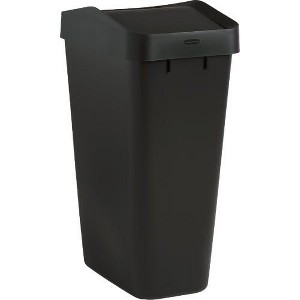 Rubbermaid 12.2 Gal. Black Swing-Top Wastebasket - 1 of 1