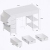 Computer Desk Modern with Power Outlets and 7 Fabric Drawers for Home Office 47in Wide-3irtyhousy - 4 of 4