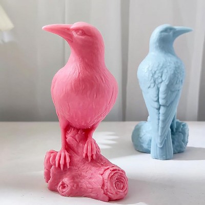 JDICTION 3D Crow & Raven Silicone Resin Mold - Animal Casting Molds for Candle Making & Home Decor