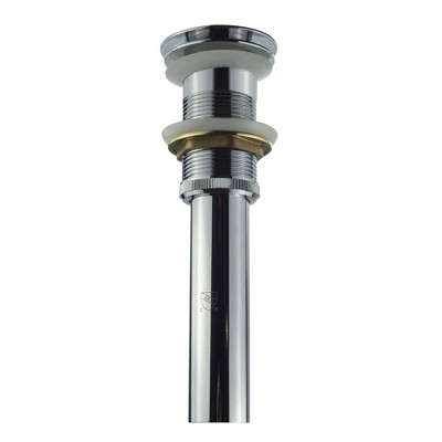 Polished Chrome Brass Pop-Up Bathroom Sink Drain Without Overflow