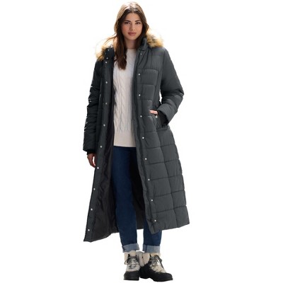 Roaman's Maxi Length Quilted Puffer Jacket