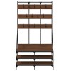 vidaXL Clothes Rack with Shoe Storage Brown Oak 39.4"x15.7"x72.4" - 4 of 4