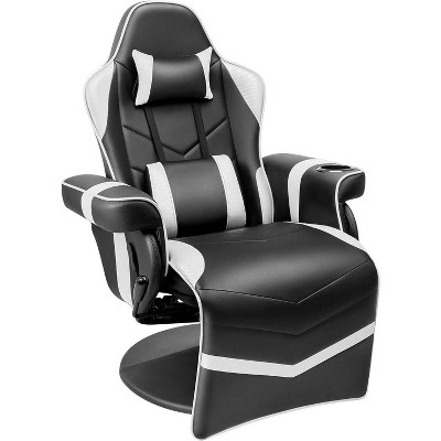 Clcbdeyit Ergonomic High Back Swivel Reclining Black White Chair