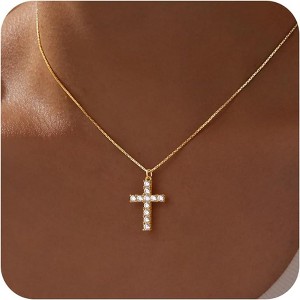 14K Gold/Silver Plated Infinity Long Charm Necklace Trendy Non Tarnish Waterproof Jewelry - 1 of 4