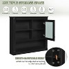 Sapphtopaz Wall Mounted Cabinet with Mirror & Shelves,Over Toilet Storage Cabine with Door & Adjustable Shelves,Wall Cabinet for Bathroom - 2 of 4